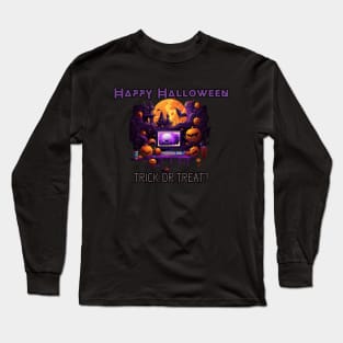 Happy Halloween programmer, gamer, trick or treat? Long Sleeve T-Shirt